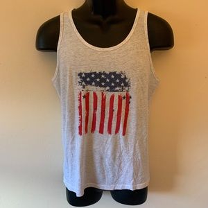 Ruff Rider Flag Tank Top Small Poly cotton blend Gently worn